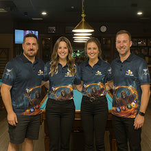 Load image into Gallery viewer, Funny Grim Reaper Play Beer &amp; Pool 8 Ball Women's Billiard Team Shirt Custom Billiard Attire NYN2492