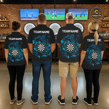 Load image into Gallery viewer, Custom Tiger And Dragon Blue Dartboard Men Darts Polo League Shirts Funny Dart Jerseys NYN2216