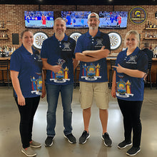 Load image into Gallery viewer, Personalized New York Flag Black Splatter Dart Polo Shirts For Men Custom Dart Team Jerseys NYN2715
