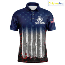 Load image into Gallery viewer, American Flag Cracked 8 Ball Billiard Pool Shirt For Men Custom Grunge Patriotic Billiard Team Jersey NYN3085