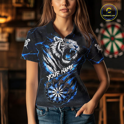 Custom Blue Claws Tiger Dart Shirts For Women Thunder Tiger Dart Team Shirt Darter Clothing Outfits NYN2887