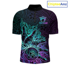 Load image into Gallery viewer, Blue &amp; Purple Tribal Pattern Bowling Ball Jersey For Men Custom Tribal Team Shirts Bowling League NYN2928
