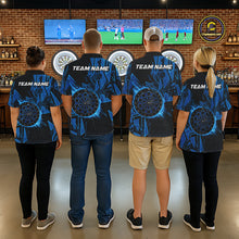 Load image into Gallery viewer, Blue Broken Glass Dartboard Lightning Dart Shirt Custom Dart Jersey For Men, Gifts For Dart Players NYN3335