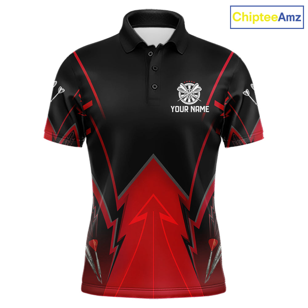 Personalized Blue Dartboard & Arrow Darts Polo & 1/4-Zip Shirt For Men Dart Team Jerseys NYN2945