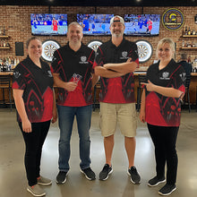 Load image into Gallery viewer, Personalized Blue Dartboard &amp; Arrow Darts Polo &amp; 1/4-Zip Shirt For Men Dart Team Jerseys NYN2945