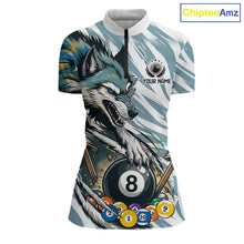Load image into Gallery viewer, Personalized Wolf Claws 8 Ball Billiard Pool Shirt Custom Funny Billiard 3D Team Attire For Women NYN2951