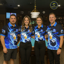 Load image into Gallery viewer, Thunder Lighting Blue 8 Ball Billiard Pool Shirt For Men Custom Funny Shark Billiard Team Appeal NYN2766