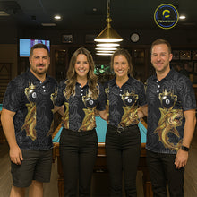 Load image into Gallery viewer, Gold 8 Ball Crown Men's Billiard Team Shirt Custom Shark Tribal Pool Billiard Jerseys NYN2347