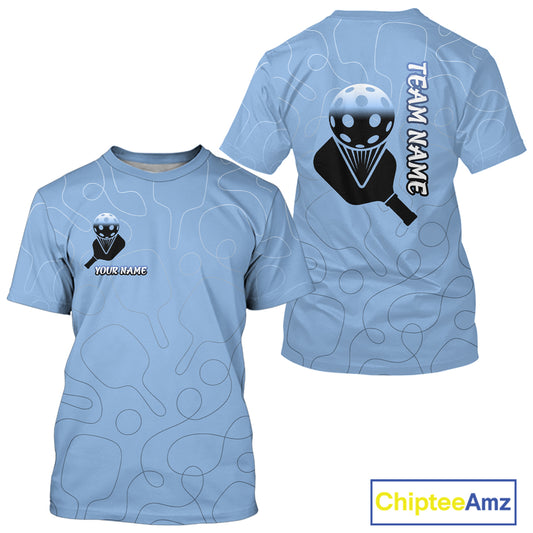 Custom Black And Navy Pickleball T-Shirt For Men Outfit Paddle Pickleball Team Shirt NYN0937