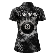 Load image into Gallery viewer, Black White Grunge Pool 8 Ball Billiard Shirt For Women Personalized Ball Billiard Attire Gifts NYN2569