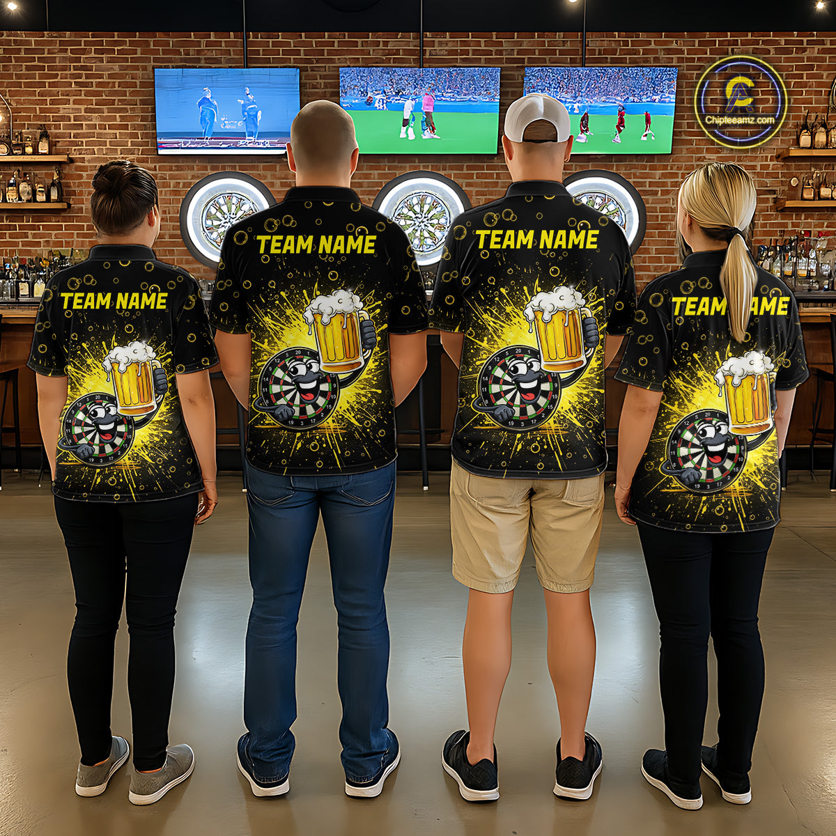 Funny Dartboard Cheer Beer Darts Team Shirt For Men Personalized Dart Quarter-Zip Jerseys NYN2574
