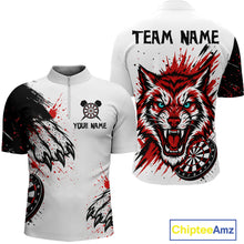 Load image into Gallery viewer, Colorful Splashed Tiger &amp; Dartboard Men's Darts Shirt - Custom Name For Darts Jersey NYN0427