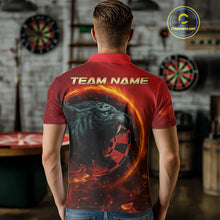 Load image into Gallery viewer, Panther Flaming Dartboard Custom Darts Polo  Shirt For Men - Darts Team Jersey NYN0727