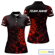 Load image into Gallery viewer, Custom Black And Red Wolf Dartboard Dart Jersey For Women Outfits Dart Team Jerseys NYN1400