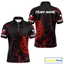 Load image into Gallery viewer, Custom Black And Red Wolf Dartboard Dart Jersey For Men Outfits Dart Team Jerseys NYN1400