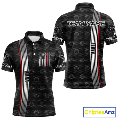 Custom Patriotic Faith Cross Dart Polo Shirts For Men, US Dart Team Jerseys NYN0771