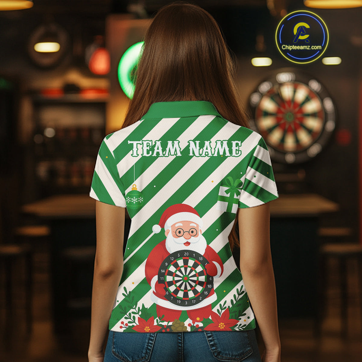 Custom Funny Christmas Darts Jersey For Women Outfit Xmas Holiday Dart Gifts, Dart Jersey NYN1275
