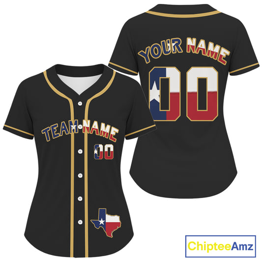 Custom Texas Flag Patriotic Baseball Jersey For Men Youth Baseball Patriotic Shirt NYN0890