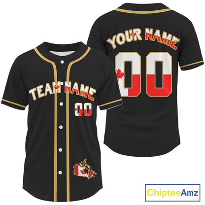 Custom Canada Flag Patriotic Baseball Jersey For Men Youth Baseball Patriotic Shirt NYN0892