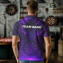 Load image into Gallery viewer, Purple Custom Lightning Dragon Skull Dart Shirts For Men Outfit Dart Dragon Jerseys NYN1059