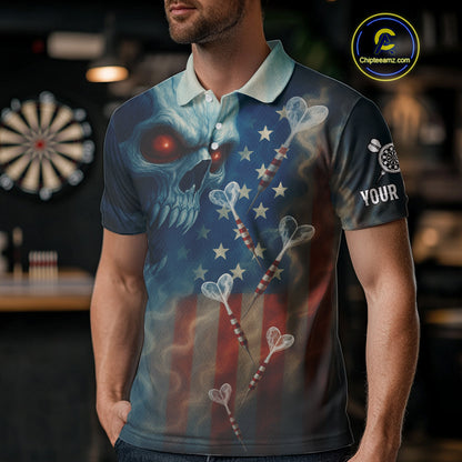 Custom Patriotic Men Darts Shirt Personalized US Flag Dart Arrows Outfits Dart Team Jerseys NYN1162