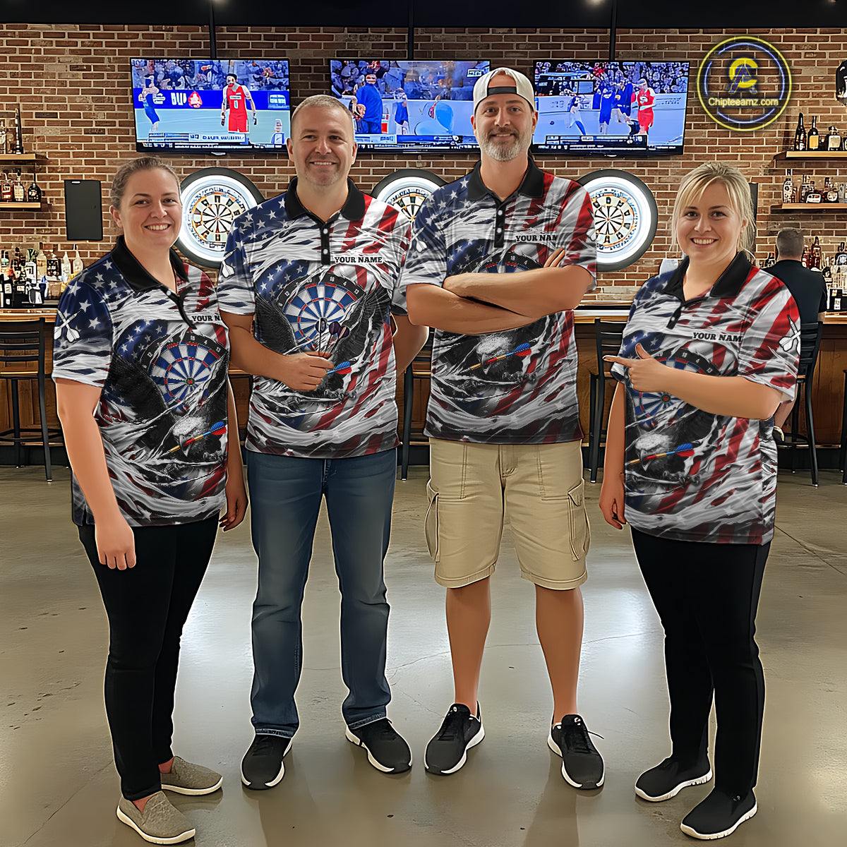Eagle Plays Dart Arrow Freedom Patriotic Darts Quarter-zip Shirt Personalized US Flag Women Dart Jerseys NYN2519