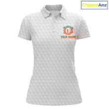 Load image into Gallery viewer, Tropical White Golf Ball Polo Golf Shirts For Women Custom Splatter Golf Team Attire For Golfers NYN3154