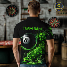Load image into Gallery viewer, Funny Tornado Shamrock 8 Ball St Patrick's Day Men Billiard Shirts Custom Pool Balls Billiard Attire NYN2742
