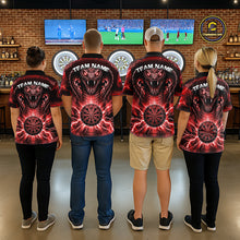 Load image into Gallery viewer, Thunder Lightning Red Cobra Snake Dart Shirts For Men Custom Team Outfit Darts Jerseys NYN3362