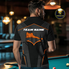 Load image into Gallery viewer, Custom 8 Ball Pool Team Shirts Men's Billiard Attire Personalized Billiard Ballls Gifts|Orange NYN2395