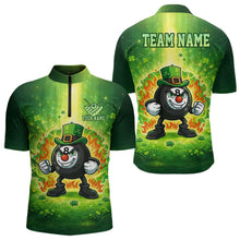 Load image into Gallery viewer, Shamrock Funny Fire Flame 8 Ball Men Billiards Shirt Personalized St Patrick's Day Pool Balls Shirt NYN2679