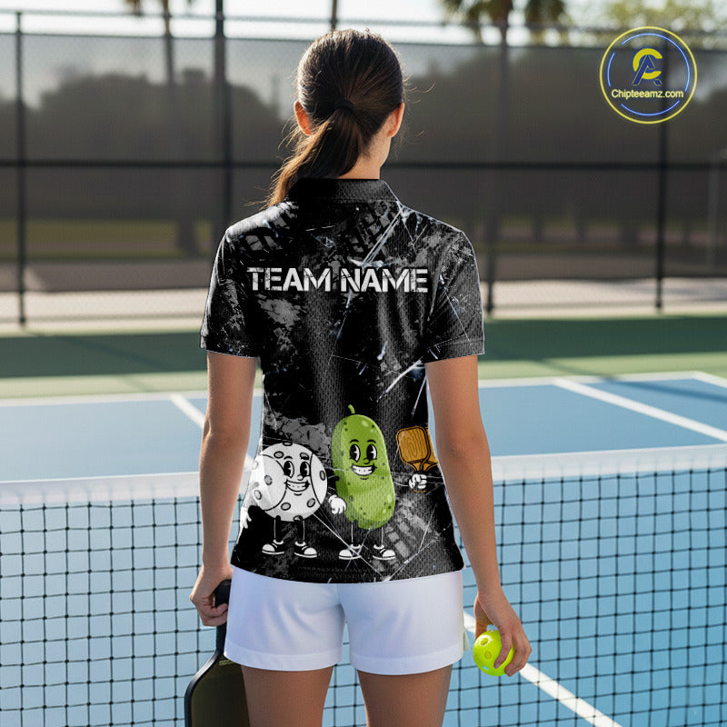Custom Pickle And Ball Funny Pickleball Ball T-Shirt For Women Outfits Pickleball Jerseys NYN2487