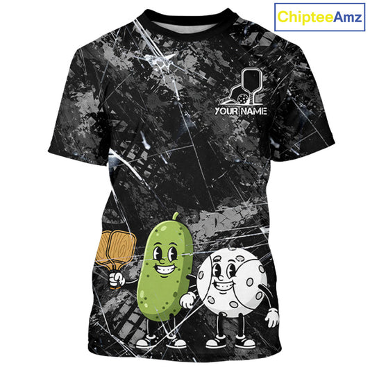 Custom Pickle And Ball Funny Pickleball Ball T-Shirt For Men Outfits Pickleball Jerseys NYN2487