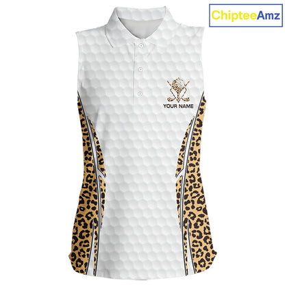 Camouflage Pattern Golf Ball Womens Golf Sleeveless Polo Shirts Custom Golf Team Clothing Golf Gifts For Women NYN2836
