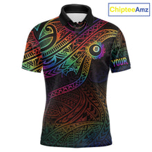 Load image into Gallery viewer, Colorful Rainbow Tribal Billiard Jersey For Men 8 Ball Billiard Uniform Billiard Team Shirts NYN2922