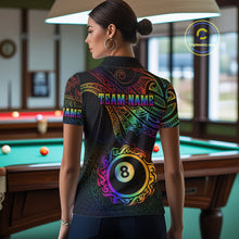 Load image into Gallery viewer, Colorful Rainbow Tribal Billiard Jersey For Women 8 Ball Billiard Uniform Billiard Team Shirts NYN2922