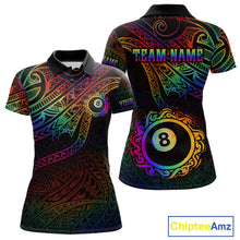 Load image into Gallery viewer, Colorful Rainbow Tribal Billiard Jersey For Women 8 Ball Billiard Uniform Billiard Team Shirts NYN2922