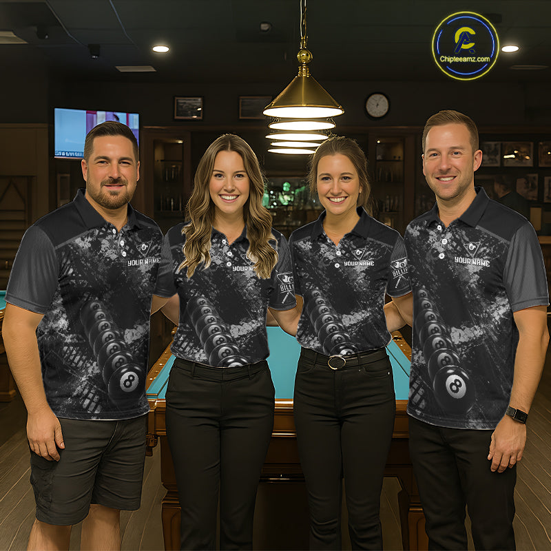 Aim Shoot Swear Repeat Ball Pool Women Polo & 1/4-Zip Team Shirt Custom 8 Ball Billiards Apparel NYN2466