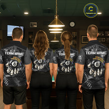 Load image into Gallery viewer, Aim Shoot Swear Repeat Holding 8 Ball Pool Men Billiard Team Shirt Custom Ball Billiards Apparel NYN2467