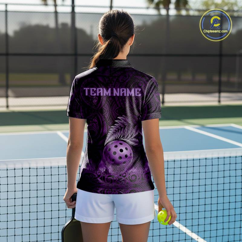 Custom Blue Tribal Pattern Flame Pickleball 3D Ball Jerseys Women Pickleball League Shirts NYN2227