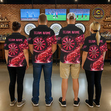 Load image into Gallery viewer, Funny Pink Hearts Tornado Dartboard Men Darts Valentine Shirt Custom Dart Polo Couple Gifts NYN2536