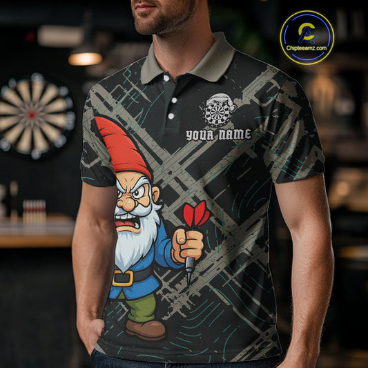 Custom Santa Claus Dartboard Funny Christmas Dart Team Men Polo Shirt Xmas Dart Gifts NYN1537