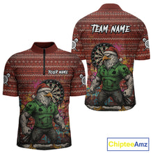 Load image into Gallery viewer, Custom Grunge Eagle Graffiti Men Darts Quarter-Zip Shirt Funny Christmas Dart Jerseys NYN1854