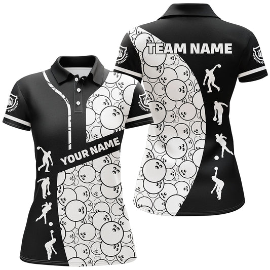 Personalized 3D Women's Bowling Team Jersey Bowling Shirt American Bowling Polo Shirt QZT56-3