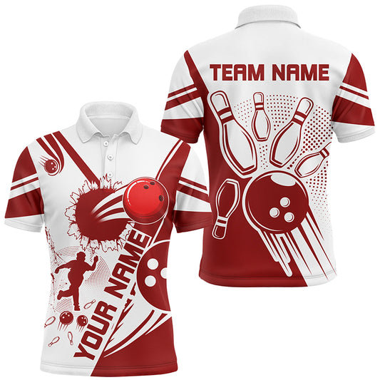 Personalized Bowling Shirt for Men Bowling Team League Polo Shirt for Men QZT408