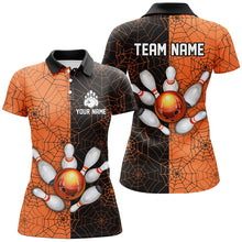 Load image into Gallery viewer, Custom Camo Polo Bowling Shirt Women Spider Bowling Team Jersey Multicolor QZT458