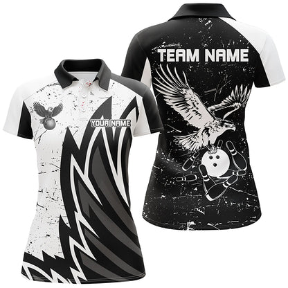 Personalized Women Eagle Bowling Shirts Polo Bowling Jersey League Multicolor QZT463