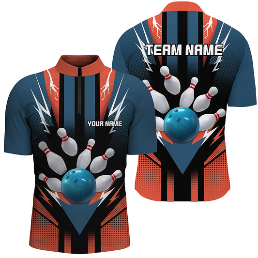 Personalized Bowling Shirt 1/4 Zip Bowling Shirt for Men Bowling Team League QZT280