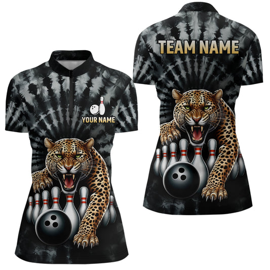 Personalized Bowling Shirt for Women Quarter Zip Shirt Bowling Team League Bowling Shirt Unisex QZT401