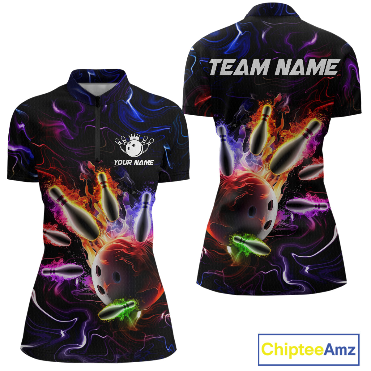 Custom Colorful Bowling Team Shirt for Women Bowling League Jersey Bowlers Gift QZT728